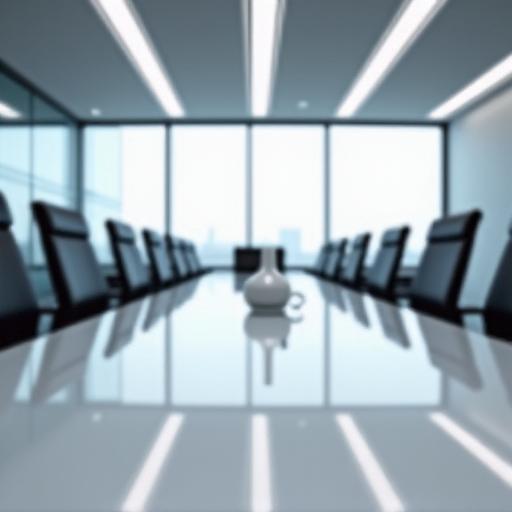 Ufficio moderno sanificato, con superfici pulite e luminose